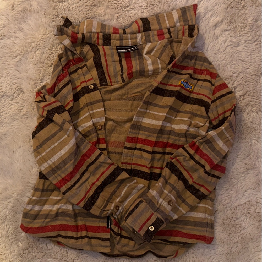 The Hundreds Striped Brown Red Jacket